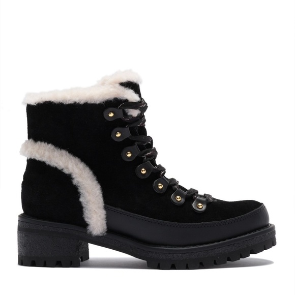 Sold ! Tory Burch Cooper Genuine Shearling Boot - Picture 3 of 8